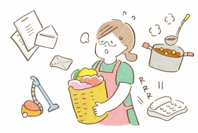 イラスト掃除女子