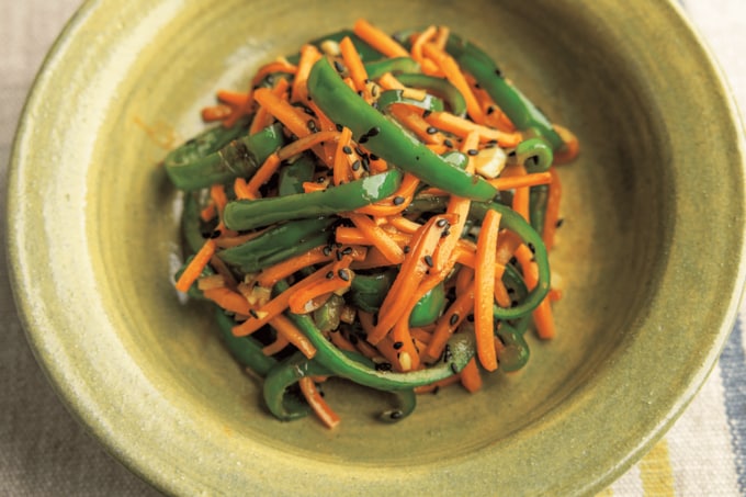 ニンジンとピーマンの中華キンピラ