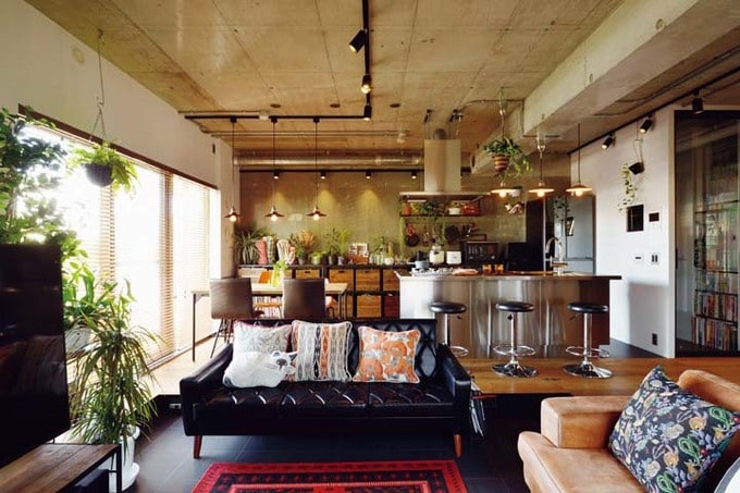 こもり感のあるリビング