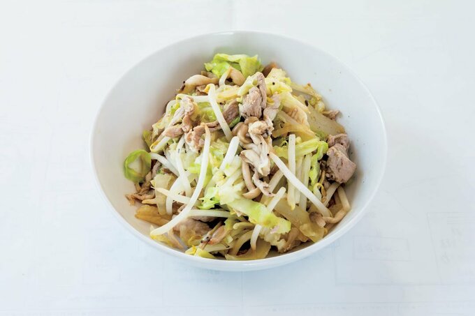 豚と残り野菜の炒め物