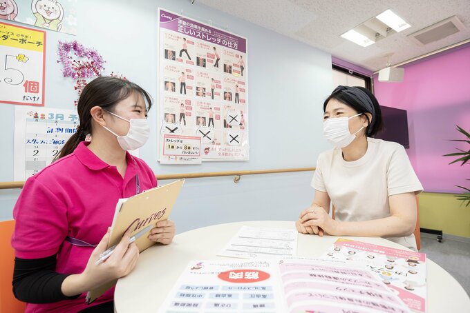 カーブスのカウンセリングの様子