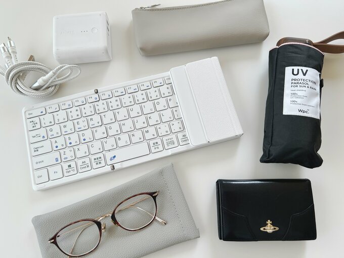 旅の荷物の一部