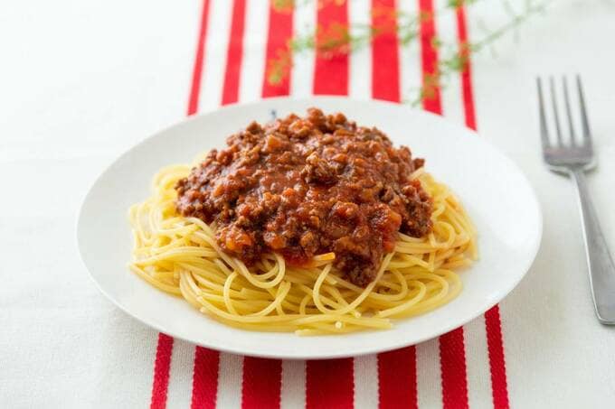 ミートソースパスタ