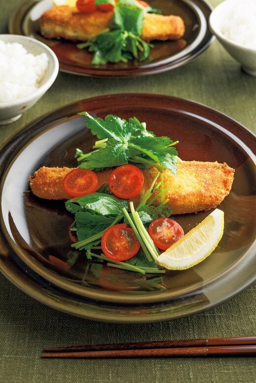 サーモンのパン粉焼き