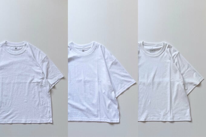 すべて2,000円以下のプチプラ白T3枚をレビュー