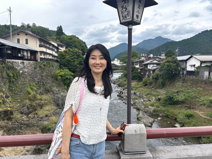 郡上八幡で撮った若松さんの写真