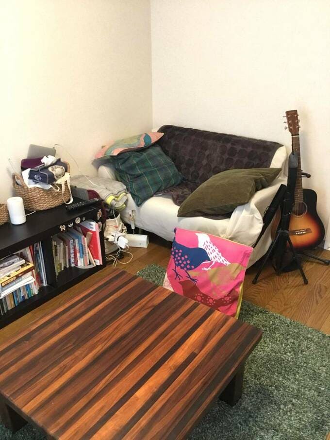 ソファが物置化