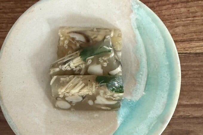 キノコの寒天よせ完成