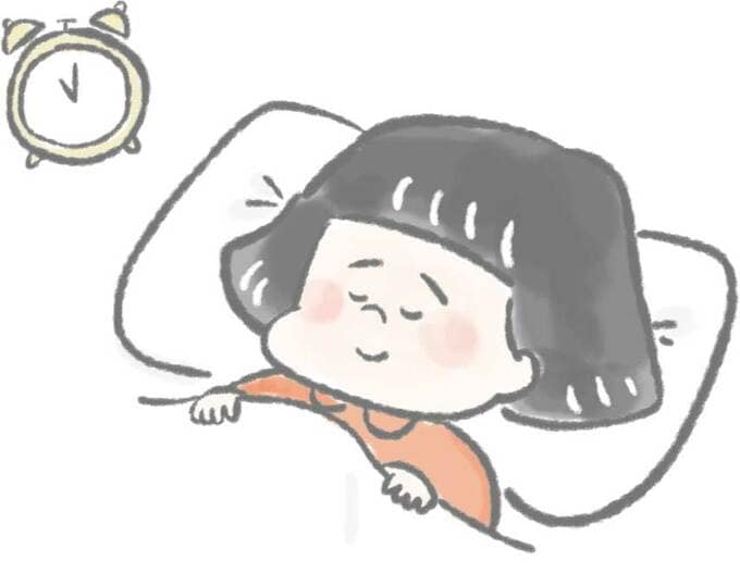 イラスト就寝女の子