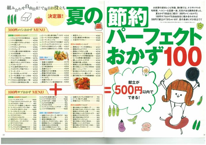 雑誌夏の節約パーフェクトおかず