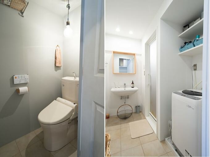 位置だけ変えて既存利用の水まわり