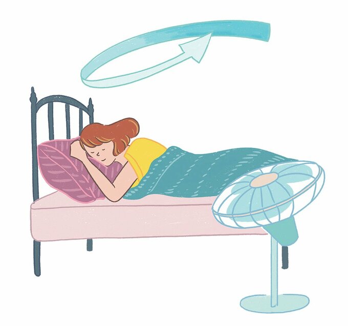 イラスト女性ベッド