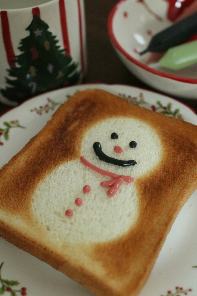 雪だるまトースト