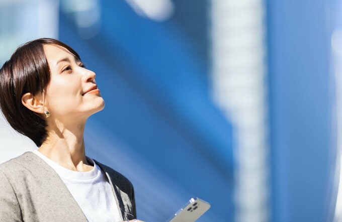 前向きな女性