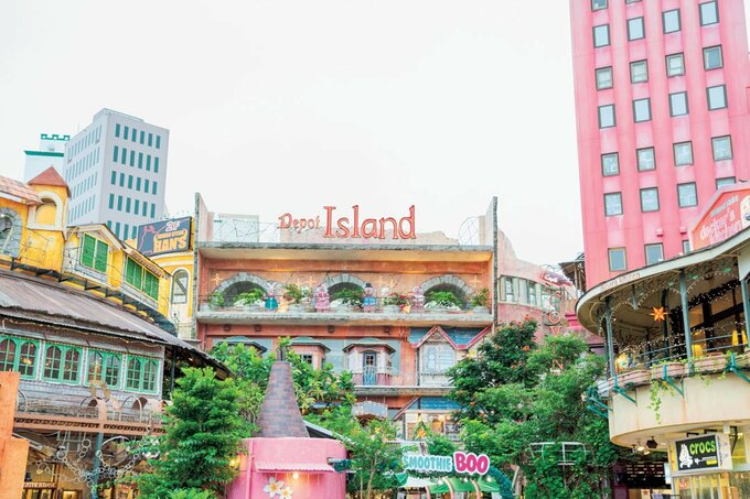 美浜アメリカンビレッジの建物の様子