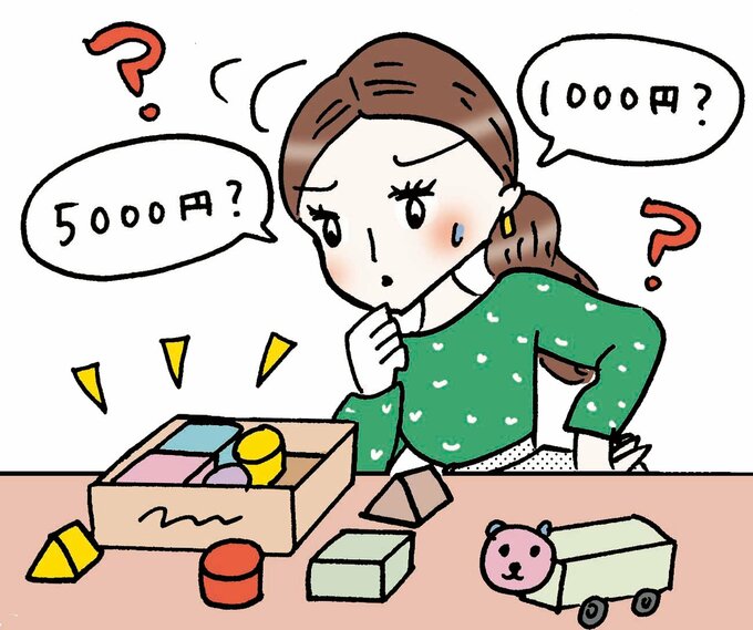 フリーマーケットに出品する価格に悩む人