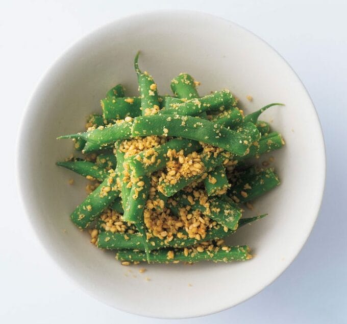 白すりゴマでゴマあえ