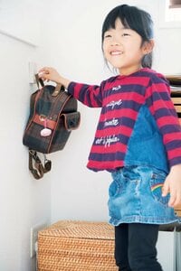 保育園バッグを引っかけ収納