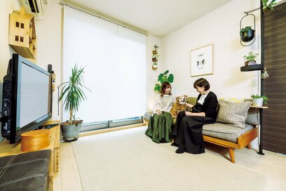 50代・55平米賃貸で家族3人暮らし。リビングを「すっきり広く見せる」アイデア