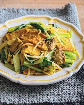 こんがり油揚げとサバ缶のカレー炒め。低糖質の太らないおかず