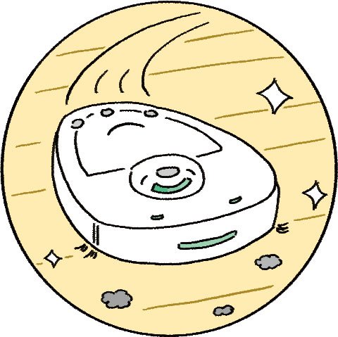 イラストお掃除ロボット