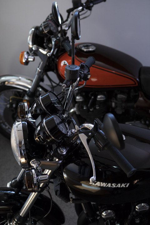 大きな土間に2台のバイク