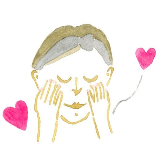 イラスト顔ハート