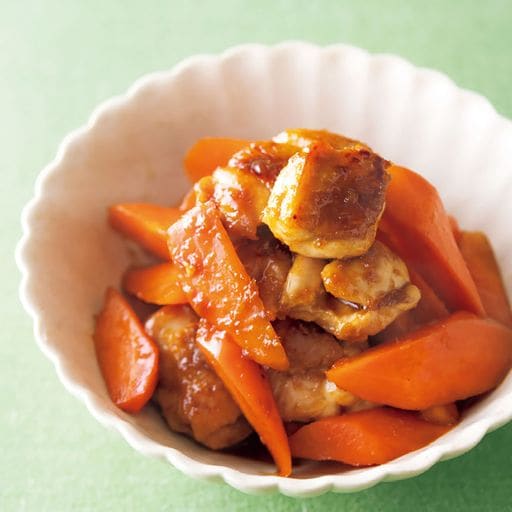 鶏肉とニンジンの甘辛煮