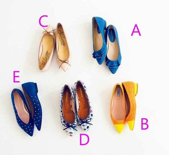 とんがりフラットシューズ