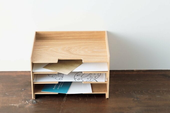 木製書類整理トレー