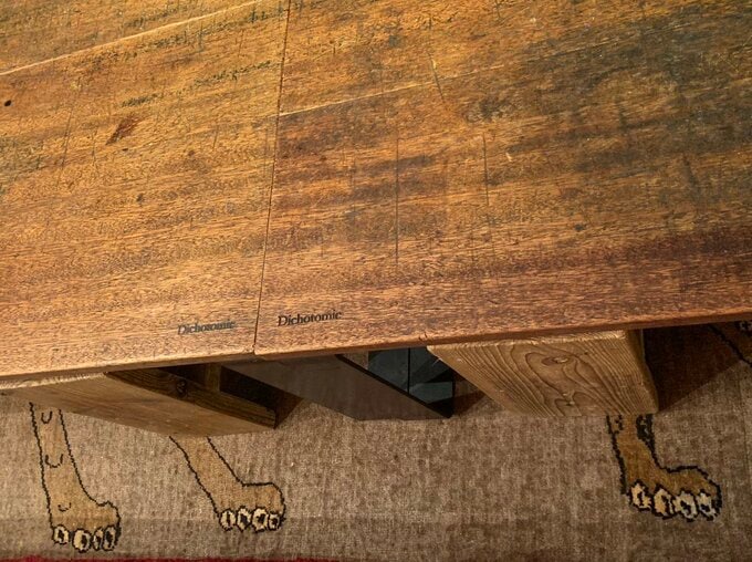 ローテーブルの木の部分