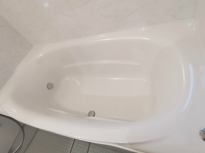 丸みをおびた浴槽