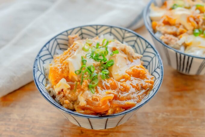 豆腐と鶏そぼろ親子丼