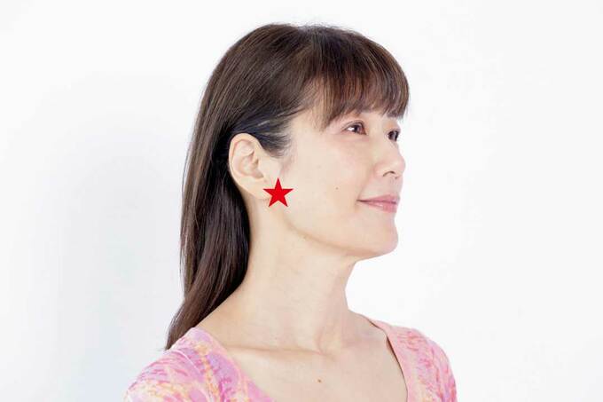 下あごのつけ根を示すイメージ