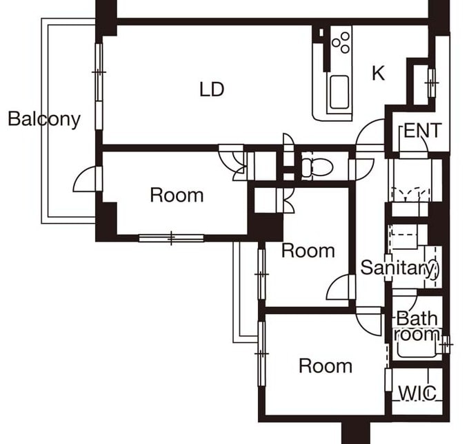 リノベーション前の間取り図