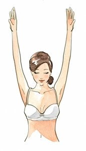 両腕を上下に動かしてワイヤがずれないか