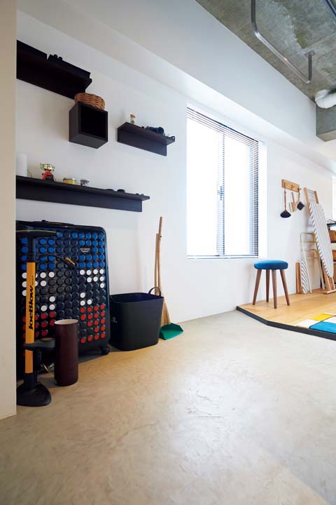 多用途に使える夫念願の玄関土間