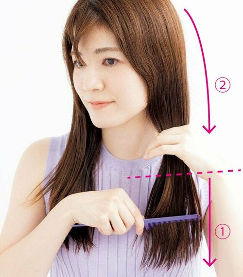 コームでとかす