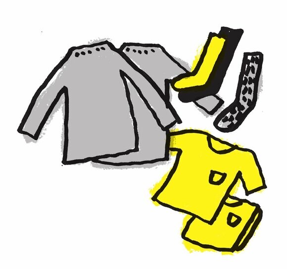 服のストックのイラスト