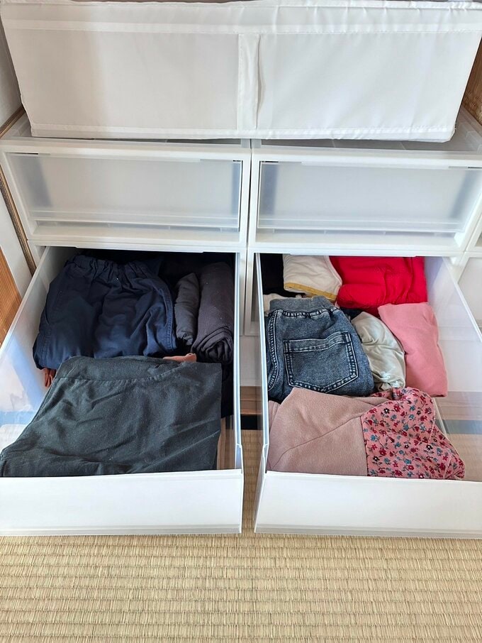 かさもさんの子ども服収納1