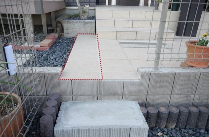 フェンスを撤去した様子