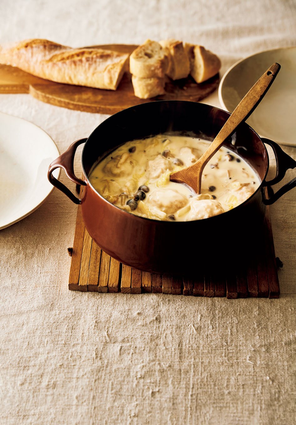 チキンボールと白菜のクリームシチュー 市販のルウがなくても簡単 Esseonline エッセ オンライン