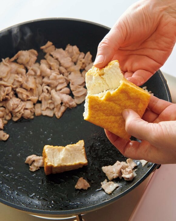 豚肉厚揚げ炒め