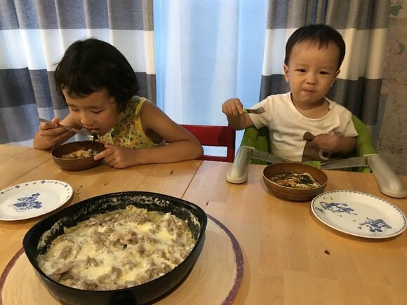 豚こまと白菜のミルクチーズ蒸し