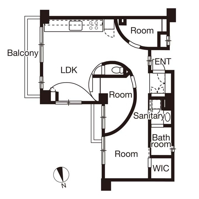 リノベーション後の間取り図