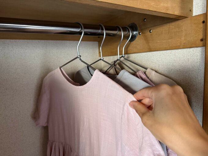 無印ハンガーの使用例