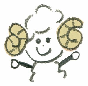 疲れがとれて元気な様子のひつじのキャラクターのイラスト