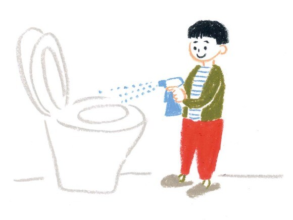 トイレのあとはクエン酸水をスプレー