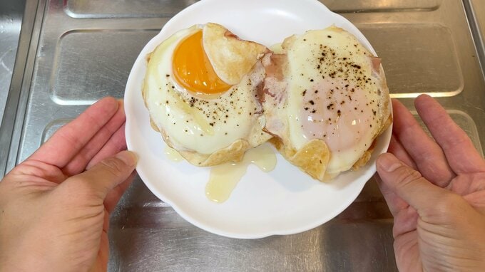 ベーコンエッグワッフル