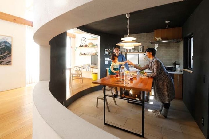 小屋のようなキッチン